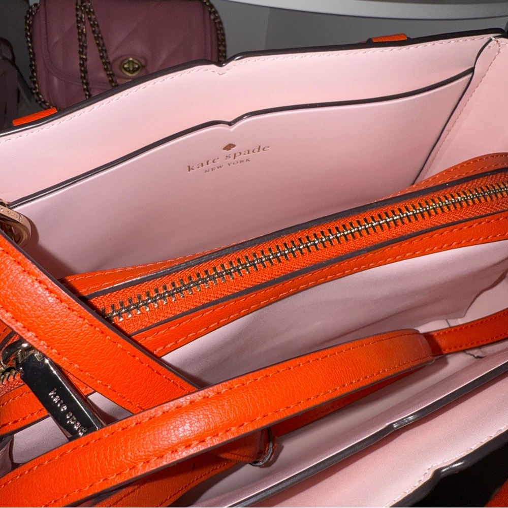 Kate Spade Vibrant Orange Satchel - Picture 2 of 6